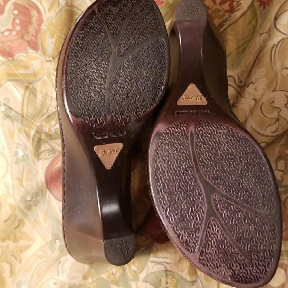 Børn lafies brown leather clog - Picture 4 of 6